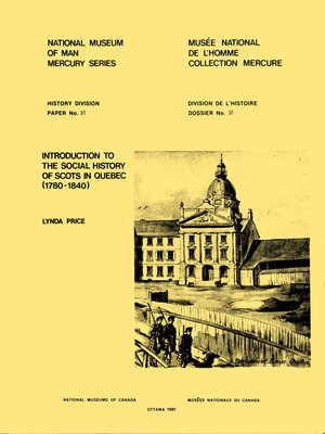 cover image of Introduction to the Social History of Scots in Quebec (1780-1840)
